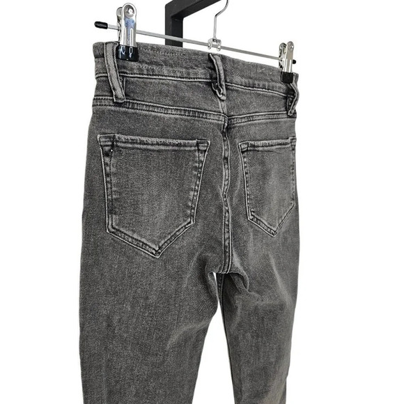 All Saints Womens Grace Slashed  Skinny Jeans Gray Wash Size 24 - Picture 3 of 10
